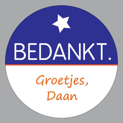 Persoonlijk bedankje Afscheid klas - Luckytouch.nl