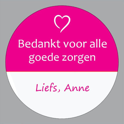 Persoonlijk bedankje Bedankt voor alle goede zorgen - Luckytouch.nl