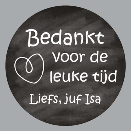 Persoonlijk bedankje Bedankt voor de leuke tijd - Luckytouch.nl