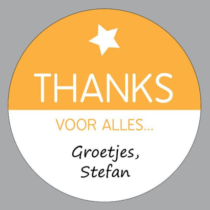 Persoonlijk bedankje Bedankt voor de leuke tijd - Luckytouch.nl