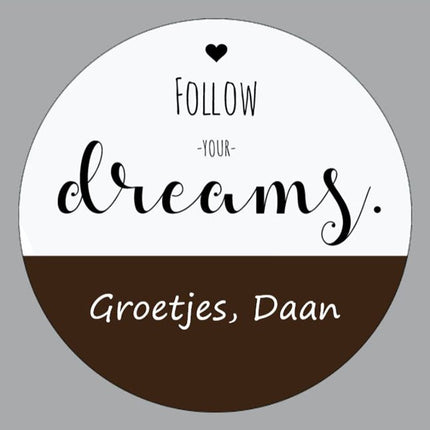 Persoonlijk bedankje Droom groot - Succes - Luckytouch.nl