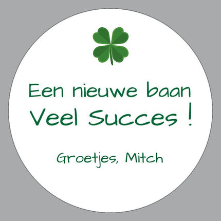 Persoonlijk bedankje Een nieuwe baan - Luckytouch.nl