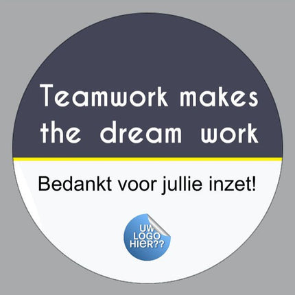 Persoonlijk bedankje Teamwork Bedankt - Luckytouch.nl