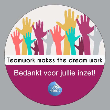 Persoonlijk bedankje Teamwork Bedankt - Luckytouch.nl