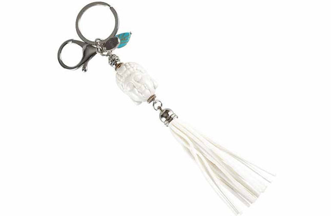 Sleutelhanger Boeddha Wish wit - Lucky Touch - Bedankjes & Cadeautjes