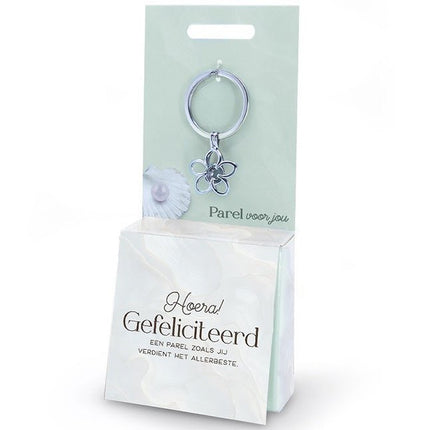 Sleutelhanger Wensparel Gefeliciteerd - Luckytouch.nl