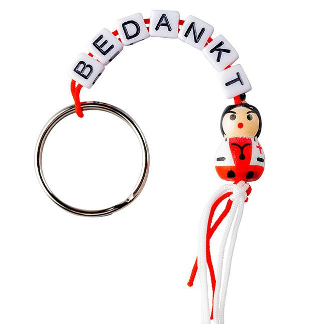 Sleutelhanger Zorg Bedankt - Lucky Touch - Bedankjes & Cadeautjes