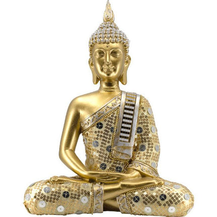 Thaise Boeddha goud en glitter (27cm) - Lucky Touch - Bedankjes & Cadeautjes