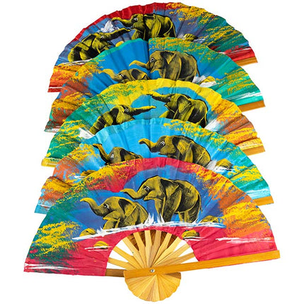 Waaier Olifanten (40cm) - Lucky Touch - Bedankjes & Cadeautjes