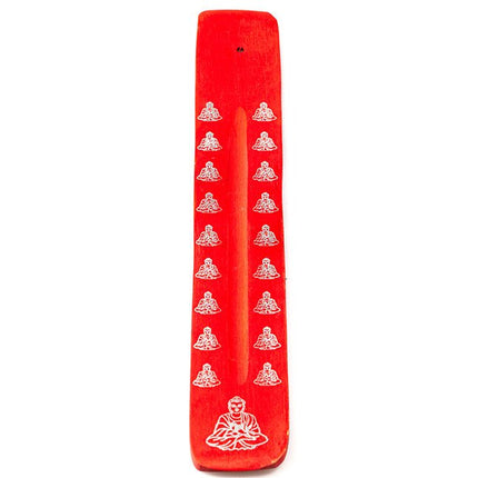 Wierookplankje Hout gekleurd Boeddha (26cm) - Lucky Touch - Bedankjes & Cadeautjes