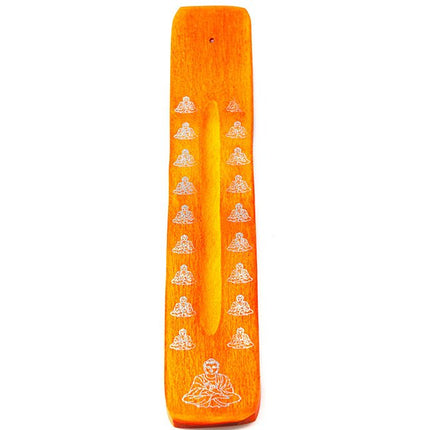 Wierookplankje Hout gekleurd Boeddha (26cm) - Lucky Touch - Bedankjes & Cadeautjes