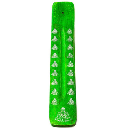 Wierookplankje Hout gekleurd Boeddha (26cm) - Lucky Touch - Bedankjes & Cadeautjes