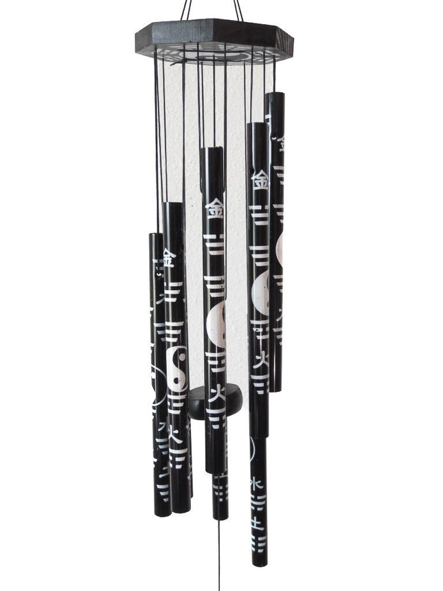 Windgong Yin Yang zwart (75cm) - Lucky Touch - Bedankjes & Cadeautjes