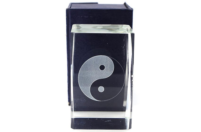 Yin Yang 3D Kristalglas - Lucky Touch - Bedankjes & Cadeautjes
