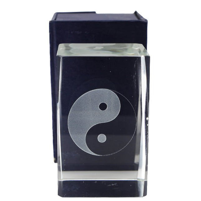 Yin Yang 3D Kristalglas - Lucky Touch - Bedankjes & Cadeautjes